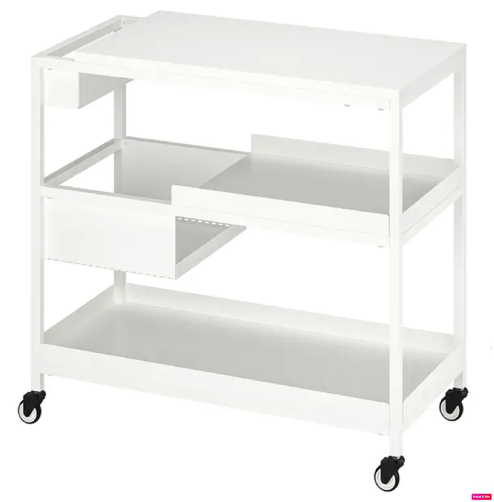 Trotten 80*40 тэргэнцэртэй цагаан ширээ