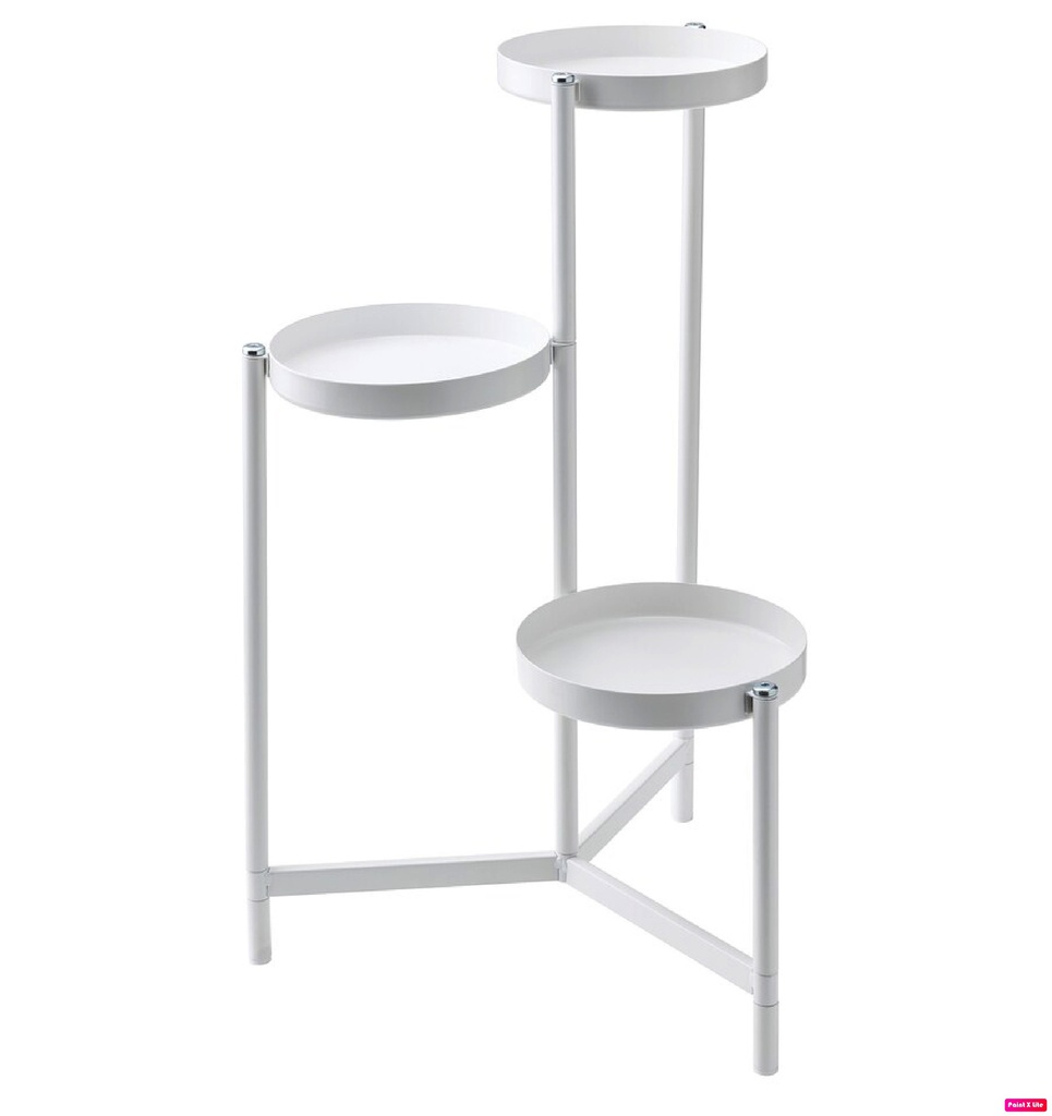 Olivblad 3тай төмөр цагаан цэцгийн тавиур