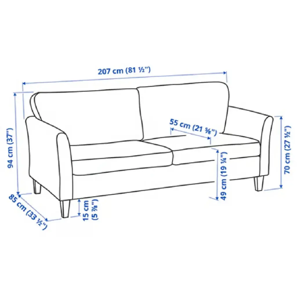 Ekholma 207*85см 3тай буйдан их бие