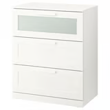 [103.554.15] Brimnes 78*95см 3тай цагаан комод
