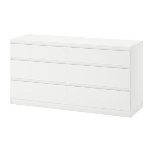[503.557.34] Kullen 140*72 цагаан 6тай комод