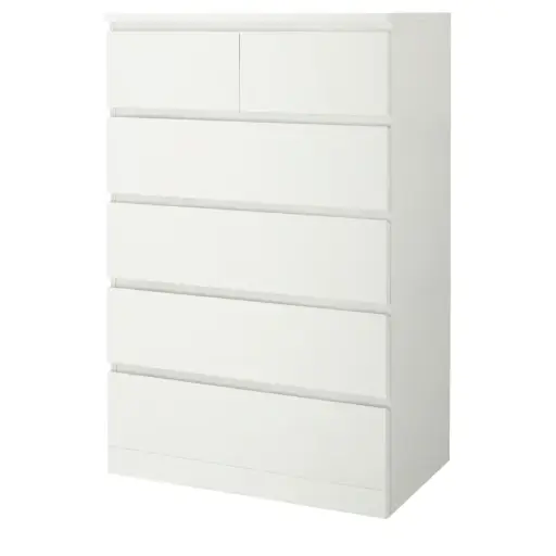 [403.546.45] Malm 80*123 5тай комод цагаан
