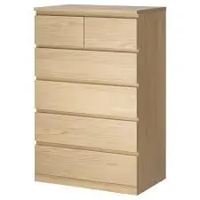 [203.546.70] Malm 80*123 5тай комод шаргал